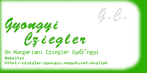 gyongyi cziegler business card